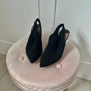 Donald J. Pliner Black Kitten Heel Booties Size 8